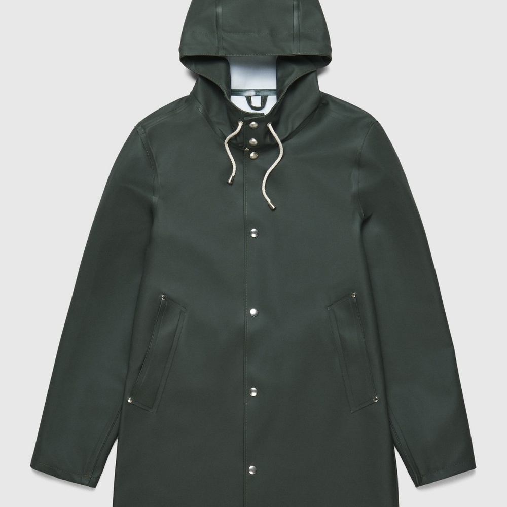 Stutterheim Green Raincoat - Picture 2 of 4